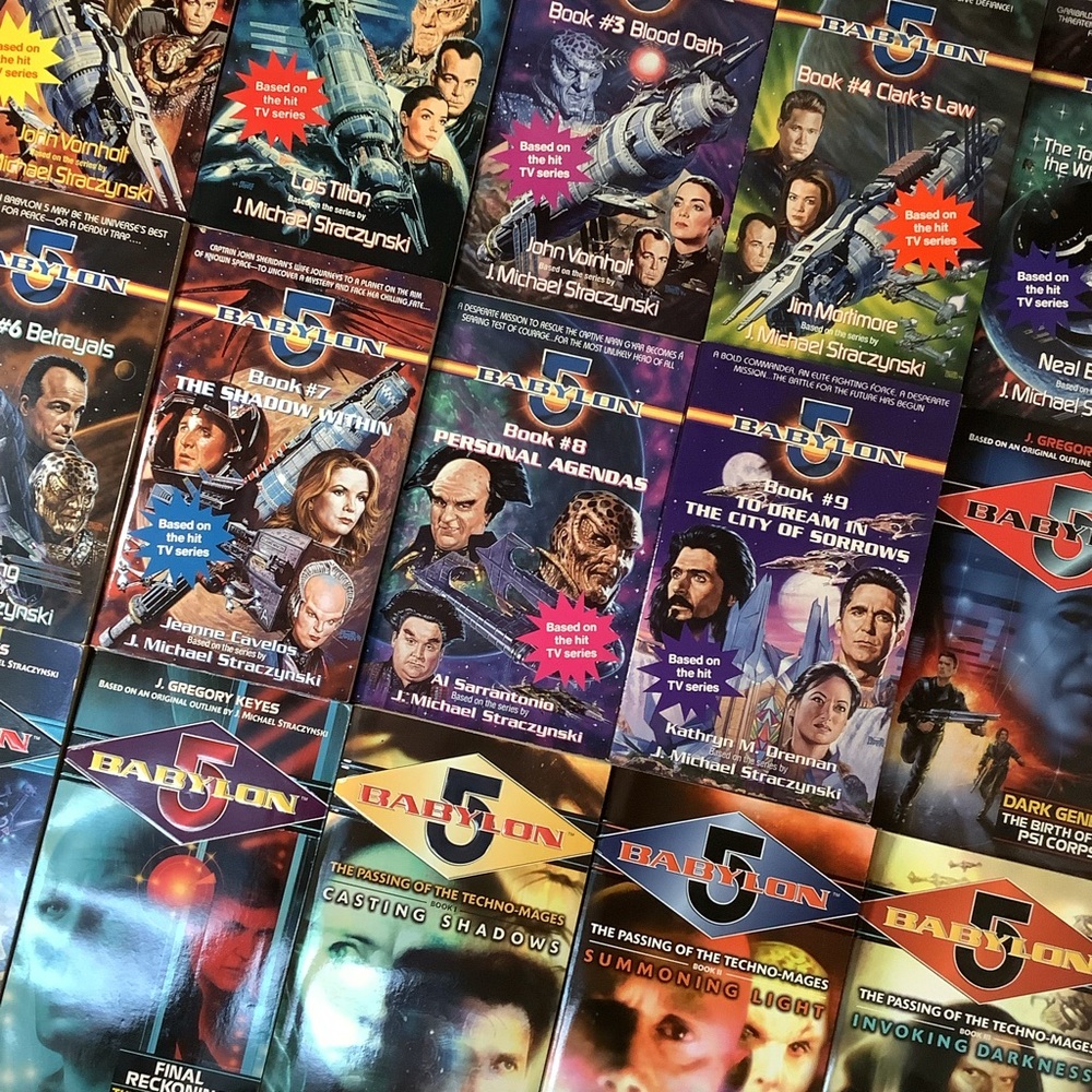 Babylon 5 Paperback Lot (24) The Psi Corp Trilogy / Legions of Fire / A-Z Guide